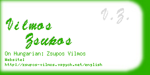vilmos zsupos business card